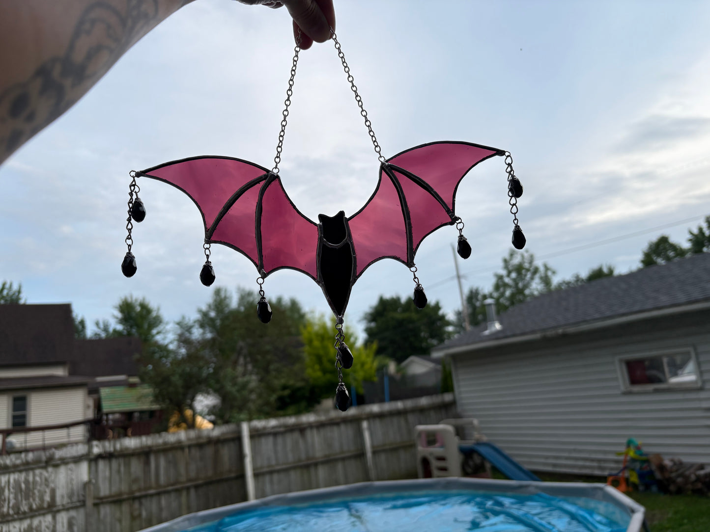 Stained glass bat